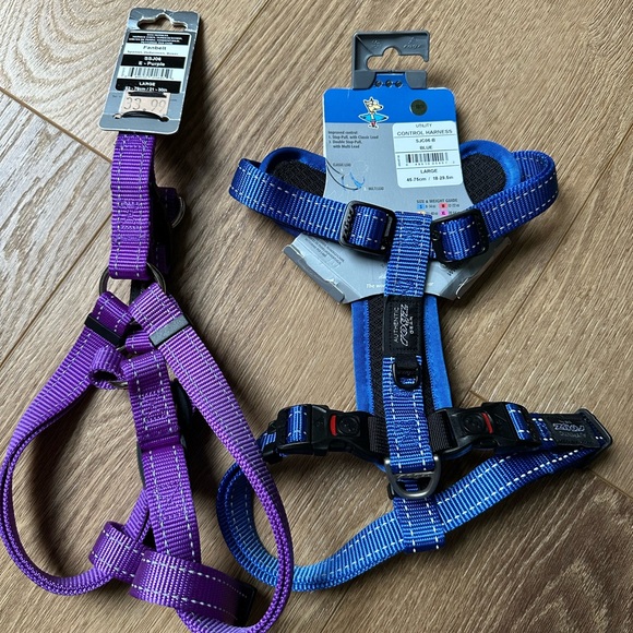 Purple and Blue Dog Harness Set - Picture 2 of 8